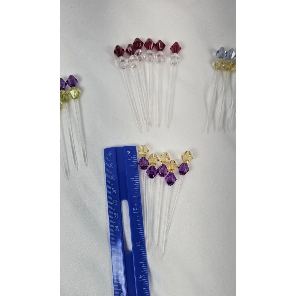 Plastic Cocktail Picks Set Colored Beaded Drink Appetizer‎ Sticks Lot